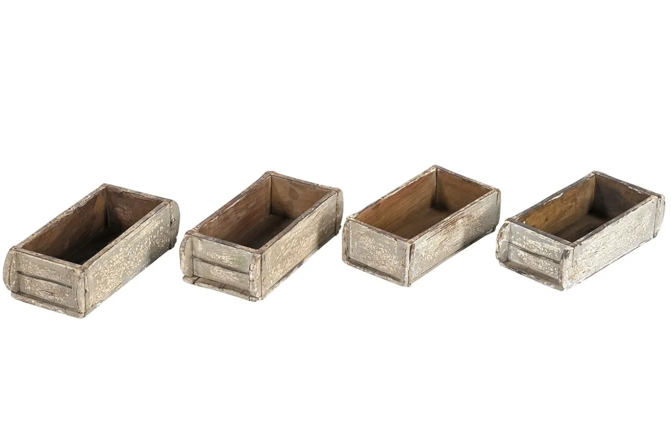 Holzkiste Vintage weiß