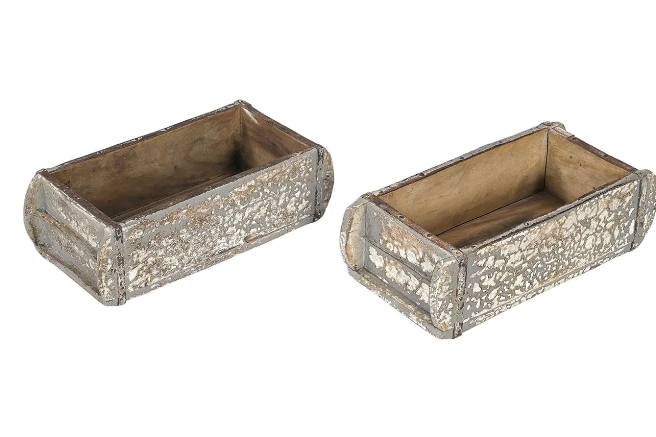 Holzkiste Vintage weiß