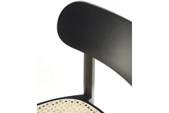 Holzstuhl mit Rattan P 118 schwarz