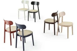 Holzstuhl mit Rattan P 118 schwarz