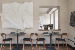 Holzstuhl Neva gepolstert gelb