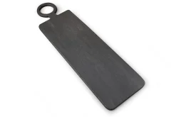 Holztablett Black Brushed Mango Holz XL schwarz