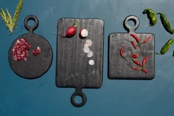 Holztablett schwarz medium