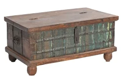 Holztruhe Vintage blau