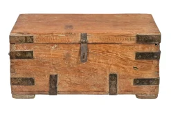 Holztruhe Vintage blau