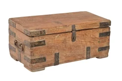 Holztruhe Vintage blau