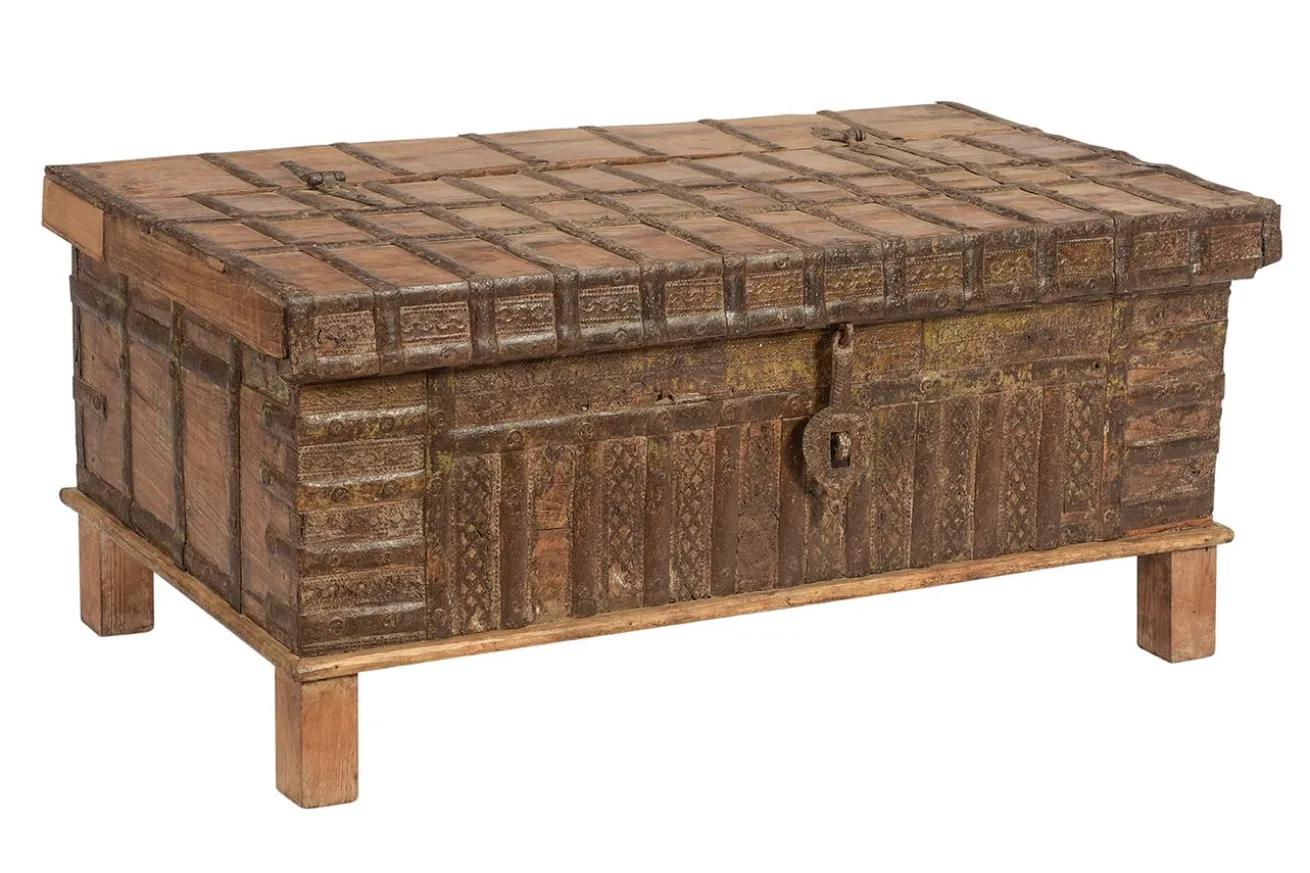 Holztruhe Vintage natur