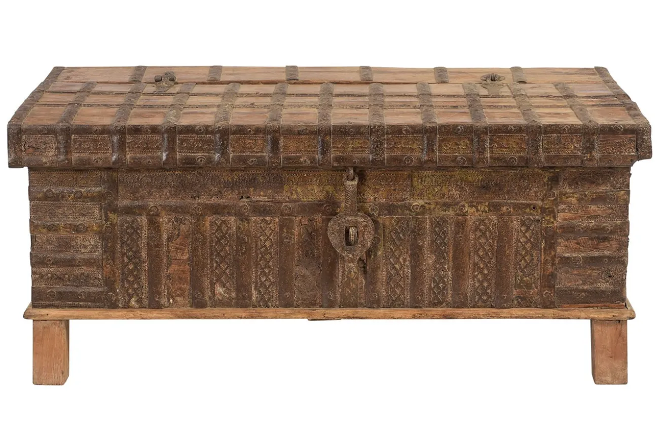 Holztruhe Vintage natur