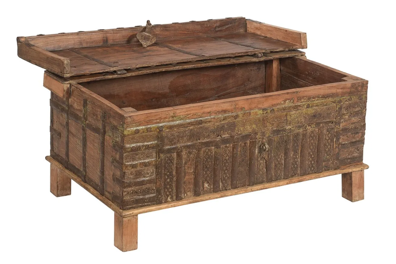 Holztruhe Vintage natur