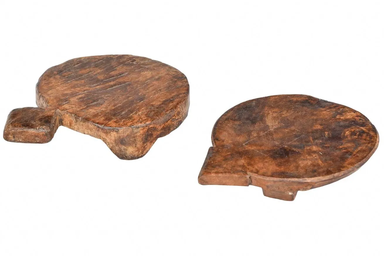 Holzuntersetzer Vintage auf Fuß