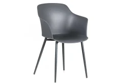 italienischer Designchair Blanchet mit Armlehne dunkelgrau