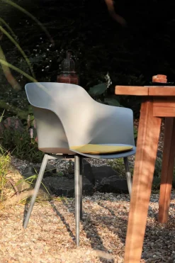 italienischer Designchair Blanchet mit Armlehne dunkelgrau