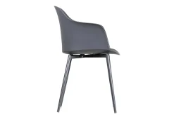 italienischer Designchair Blanchet mit Armlehne dunkelgrau