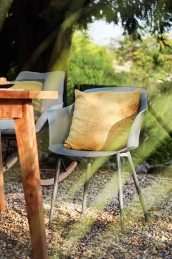 italienischer Designchair Blanchet mit Armlehne dunkelgrau