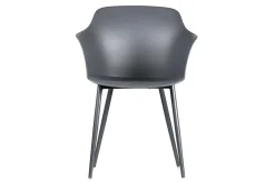 italienischer Designchair Blanchet mit Armlehne dunkelgrau