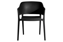 italienischer Designchair Cube mit Armlehne schwarz