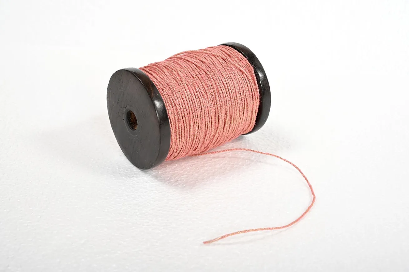 Jute-Lurex Band Ribbons 200m rosa