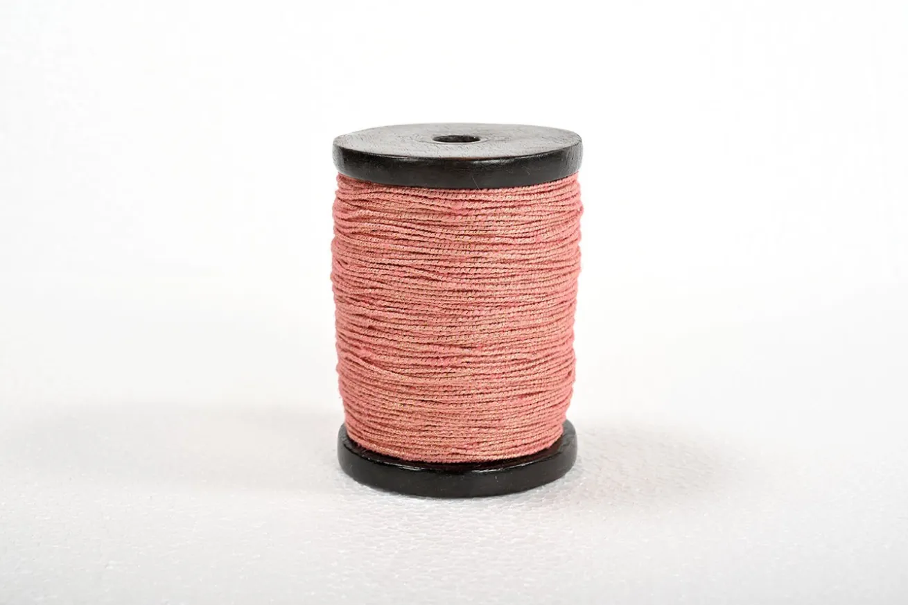 Jute-Lurex Band Ribbons 200m rosa