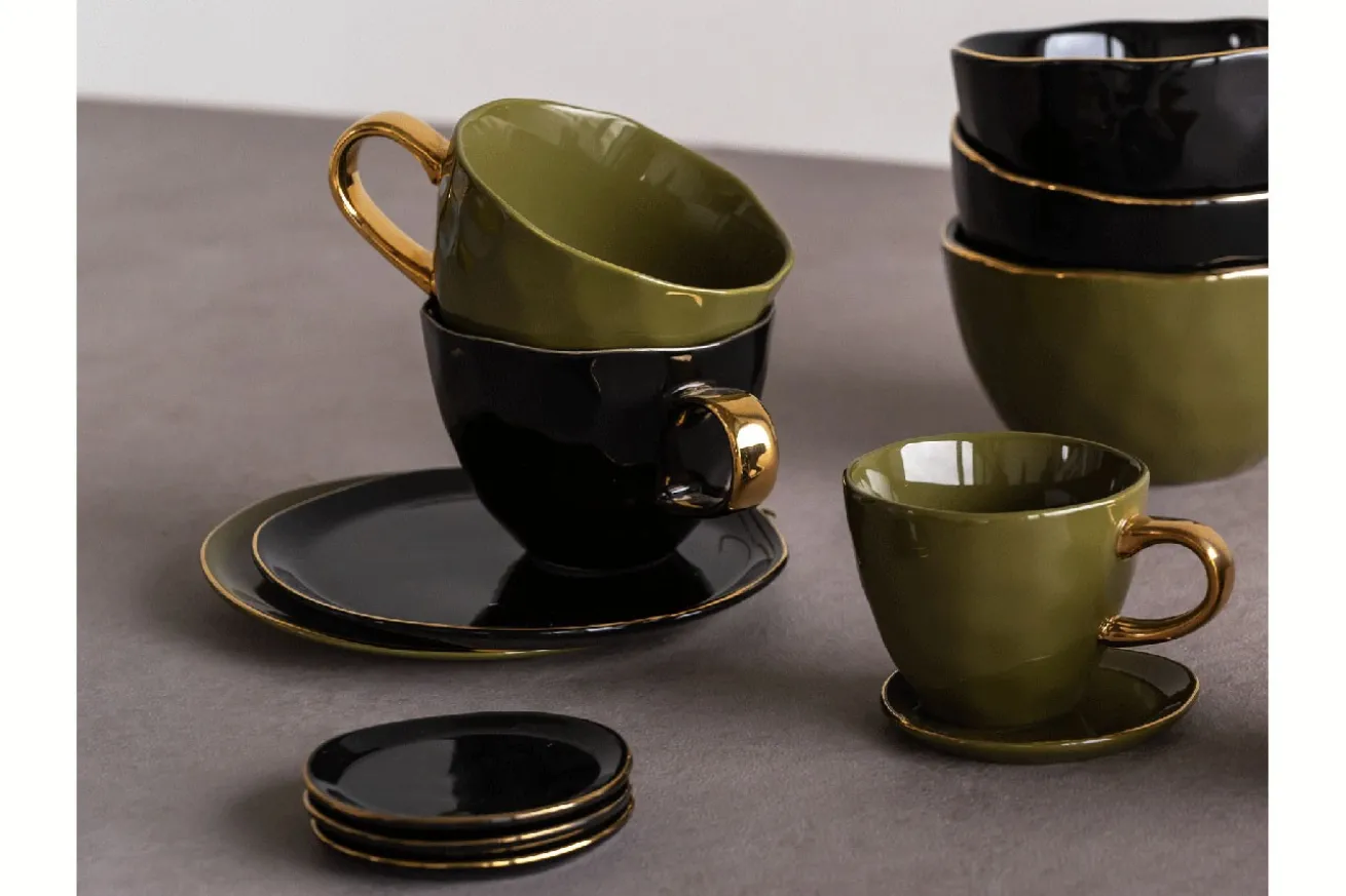 Kaffeetasse Porzellan grün