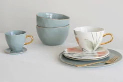 Kaffeetasse Porzellan hellblau