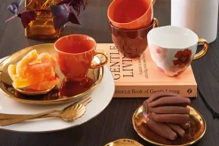 Kaffeetasse Porzellan orange