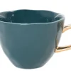 Kaffeetasse Porzellan petrol