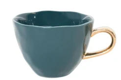 Kaffeetasse Porzellan petrol