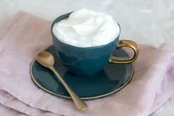 Kaffeetasse Porzellan petrol