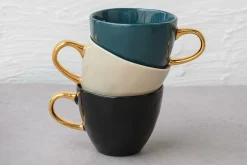 Kaffeetasse Porzellan schwarz