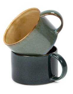 Kaffeetasse Terres de Reves beige hellblau