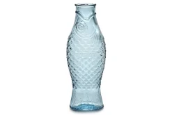 Karaffe Fish & Fish Glas blau H 29 cm