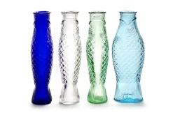 Karaffe Fish & Fish Glas kobaltblau H 29 cm