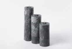 Kerze Ø 7 h 10 cm anthrazit