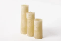 Kerze Ø 7 h 10 cm chamois