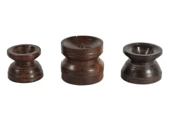 Kerzenhalter Holz vintage D ca 8-10 cm