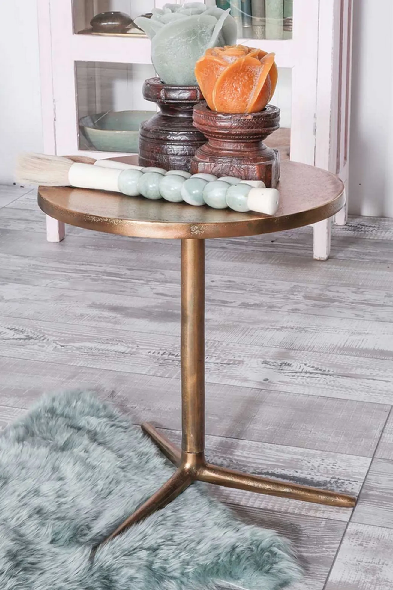 Kerzenhalter Holz vintage D ca 8-10 cm