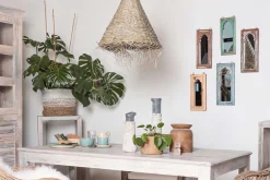 Kerzenständer Holz Vintage natur