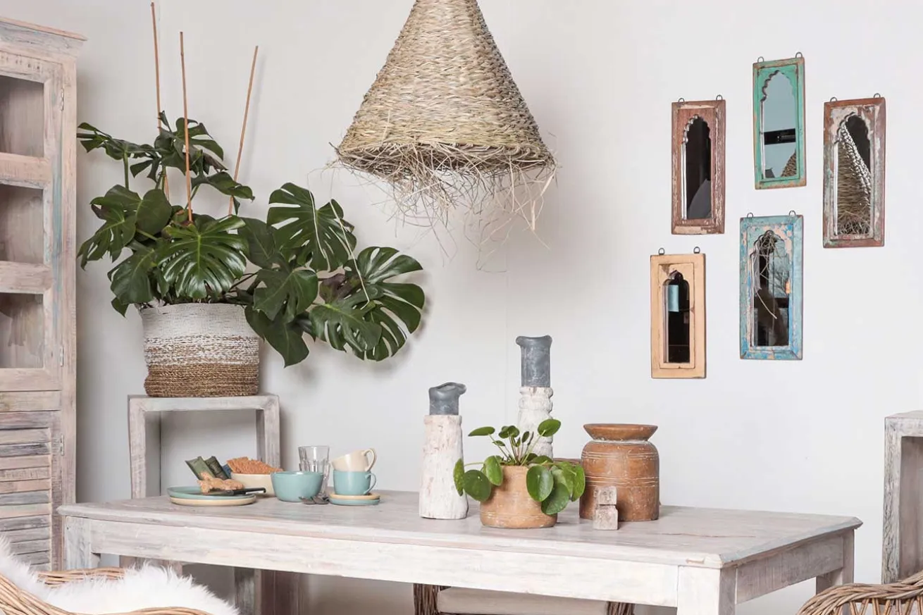 Kerzenständer Holz Vintage natur