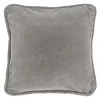 Kissen Carmen Samt hellgrau 45*45 cm