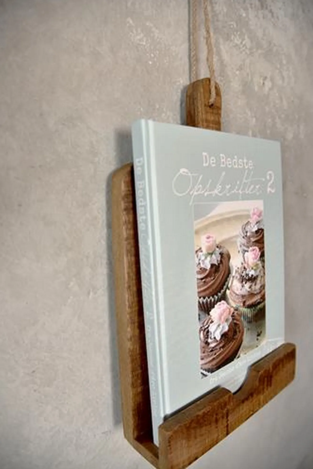 Kochbuchhalter Vintage Holz