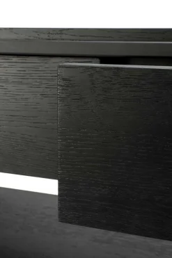 Konsolentisch Monolith Eiche schwarz B 122 cm