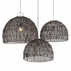 Lampenschirm Ibiza Rattan schwarz L