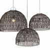 Lampenschirm Ibiza Rattan schwarz S