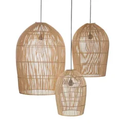 Lampenschirm Isla Rattan natural 3er Set