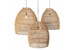 Lampenschirm Luna Rattan natural 3er Set