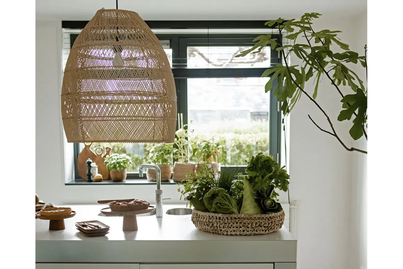 Lampenschirm Luna Rattan natural L