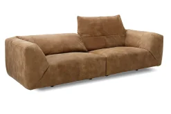Ledersofa mit Wippfunktion Swing braun