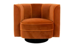 Lounge Drehsessel Flower Samt rostrot