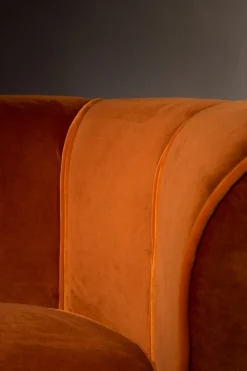 Lounge Drehsessel Flower Samt rostrot