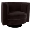 Lounge Drehsessel Flower Samt schwarz